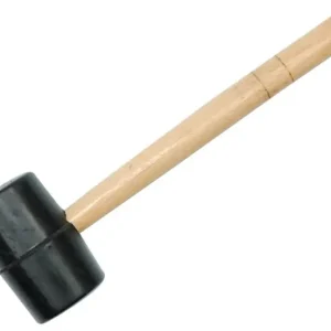 Palička gumová, černá, 245 g, s dřevěnou násadou, 45 mm, Vorel - Ihned k dispozici