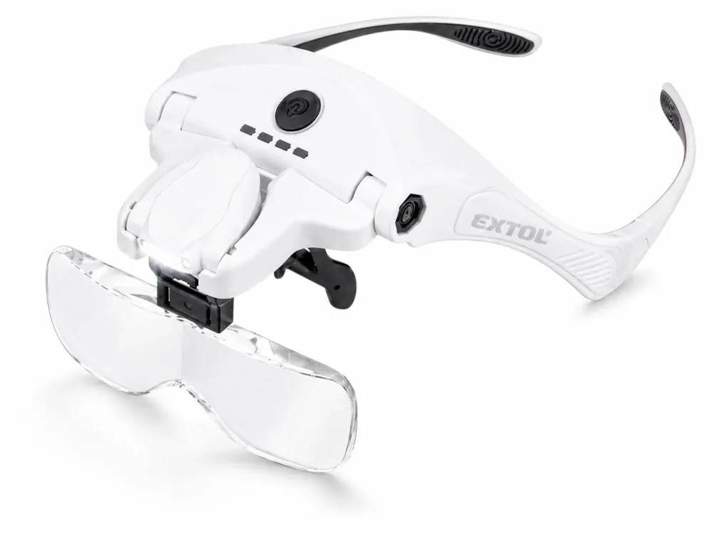 EXTOL LIGHT brýle s lupou a osvětlením, 3,5×, USB nabíjení 43165 | Zlevněno