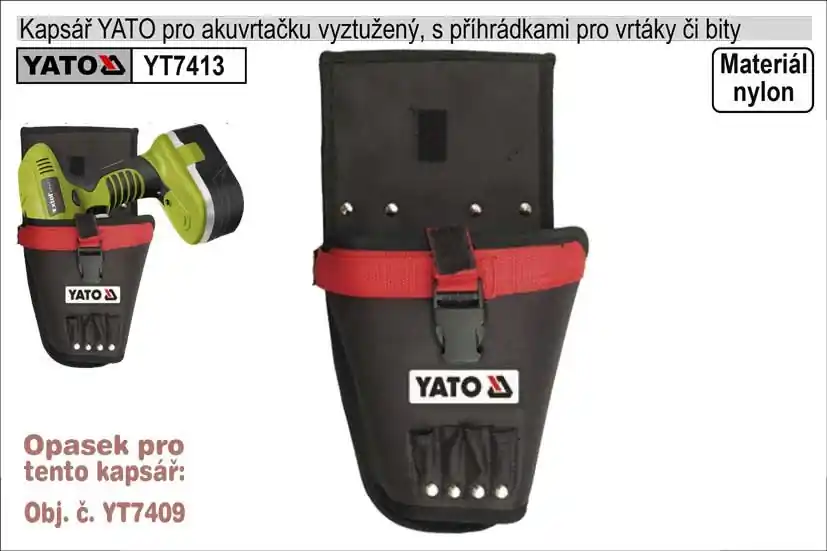 Kapsář YATO na vrtačku vyztužený s příhrádkami na vrtáky či bity | Novinka v nabídce