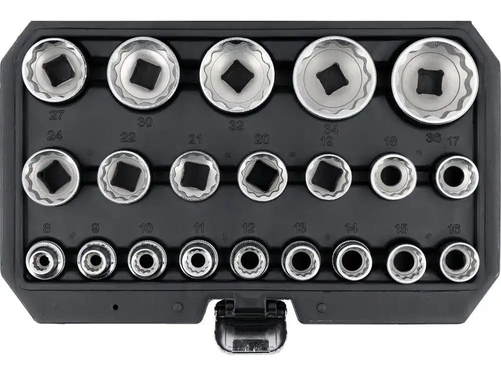 YATO Gola ořechy dvanáctihranné sada 8-36mm 1/2" | Zlevněno