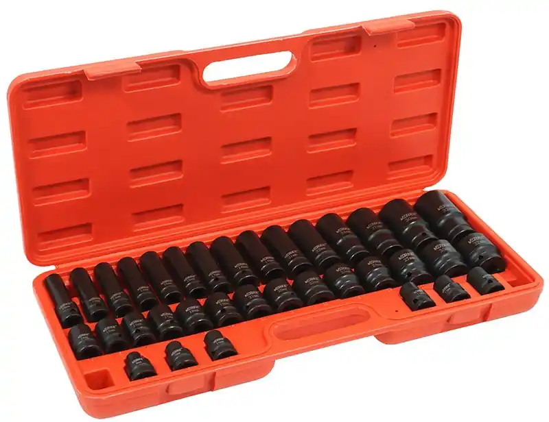VERKE Gola ořechy šestihranné kované prodloužené a krátké 1/2" sada 35kusů 8-32mm V39469 - Velmi oblíbený produkt