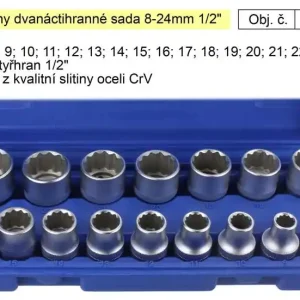 CONDOR 106-12K Gola ořechy dvanáctihranné sada 8-24mm 1/2" - Pospěšte si