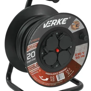 Pouze dnes | VERKE Prodlužovací kabel na cívce 20m, 230V 3x1,5mm, 4 zásuvky